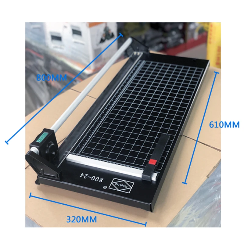 800-24 24 inch manual hob cutter, rolling paper cutter, iron plate push knife paper cutter, A2 roller type paper cutter