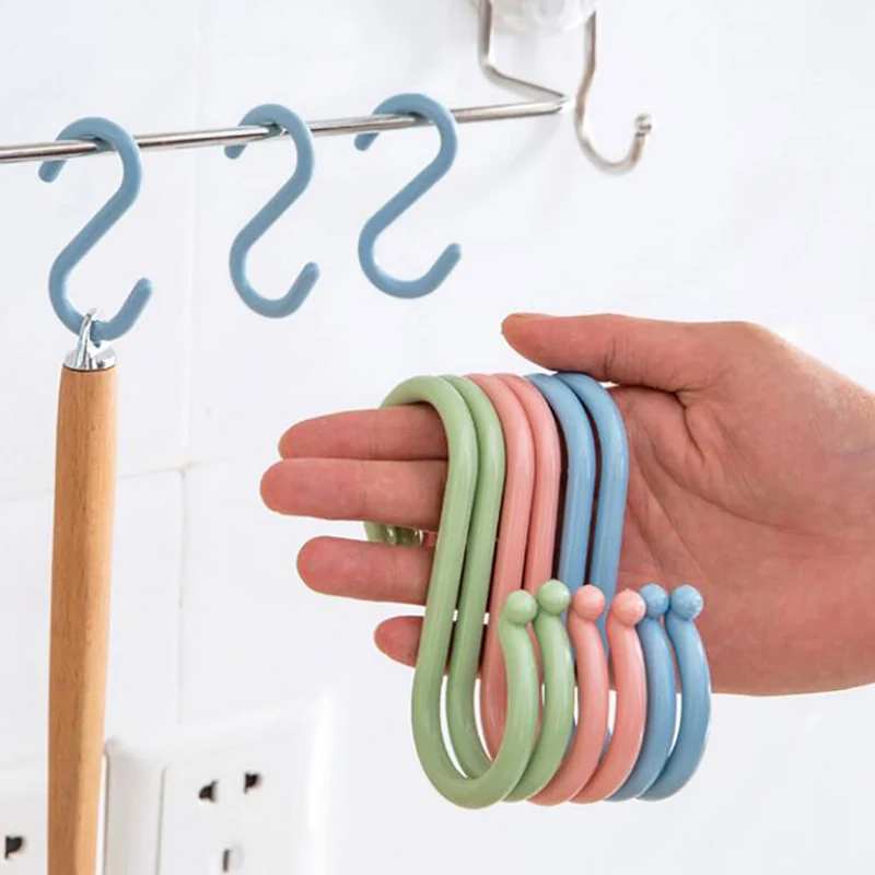 

5PCS/LotS-shaped Kitchen Hook Plastic Material Multi-functional Durable Hanger Clothing Rack Kitchen Accessories Outdoo Products