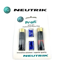 NEUTRIK ProFi RCA Plug NF2C-B/2 Professional DIY Phono Plug HIFI AV Cable Connector RCA Lotus Head Telescopic Gold-plated Plugs