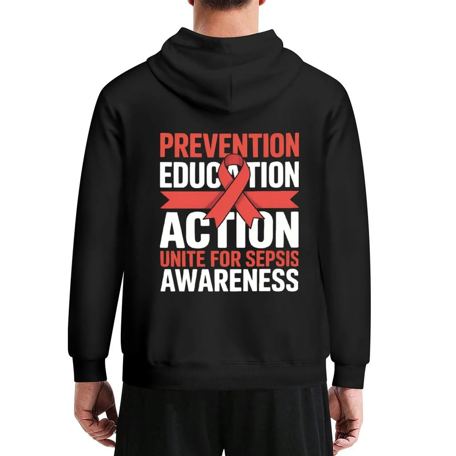 

Prevention, Education, Action - Sepsis Awareness Hoodie men's clothing anime clothing men clothes new in hoodies & sweatshirts