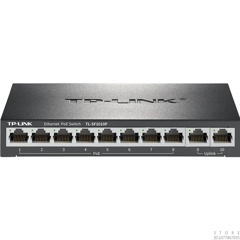 TP-LINK 10-port 100M 8-port Poe Switch 62W pemantauan perusahaan jaringan Hub pembagi kabel jaringan TL-SF1010P