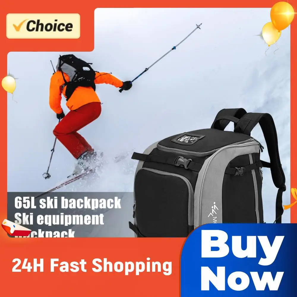 

Рюкзак для лыжных ботинок 65 л, большой вместимости, для активного отдыха, для мужчин и женщин, водонепроницаемый, регулируемый, для походов и альпинизма