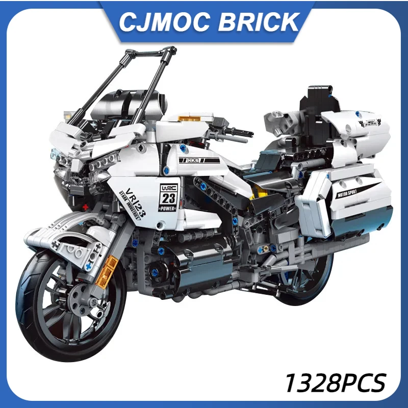 MOULD KING NEW 23001 GL1800 Motorcycle Building Blocks  Assemble Bricks Toys Kids Collector Birthday Christmas Gifts