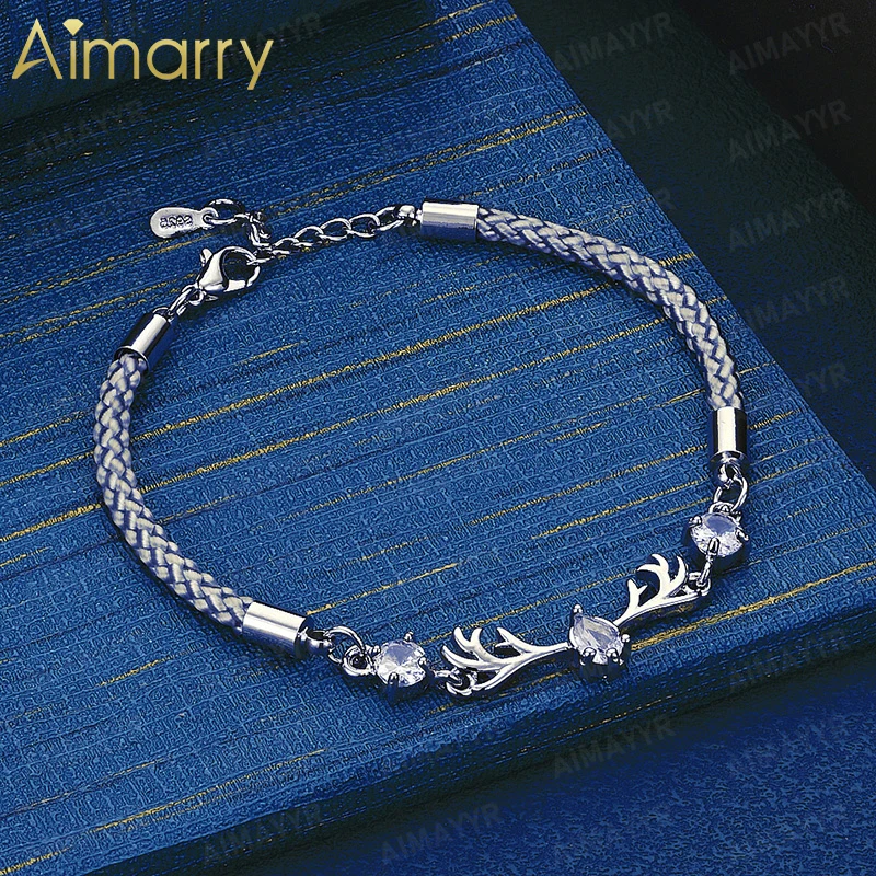 925 Sterling Silver Exquisite Deer Antlers AAA Zircon Bracelet for Women's Banquets and Weddings High-quality Fashion Jewelry