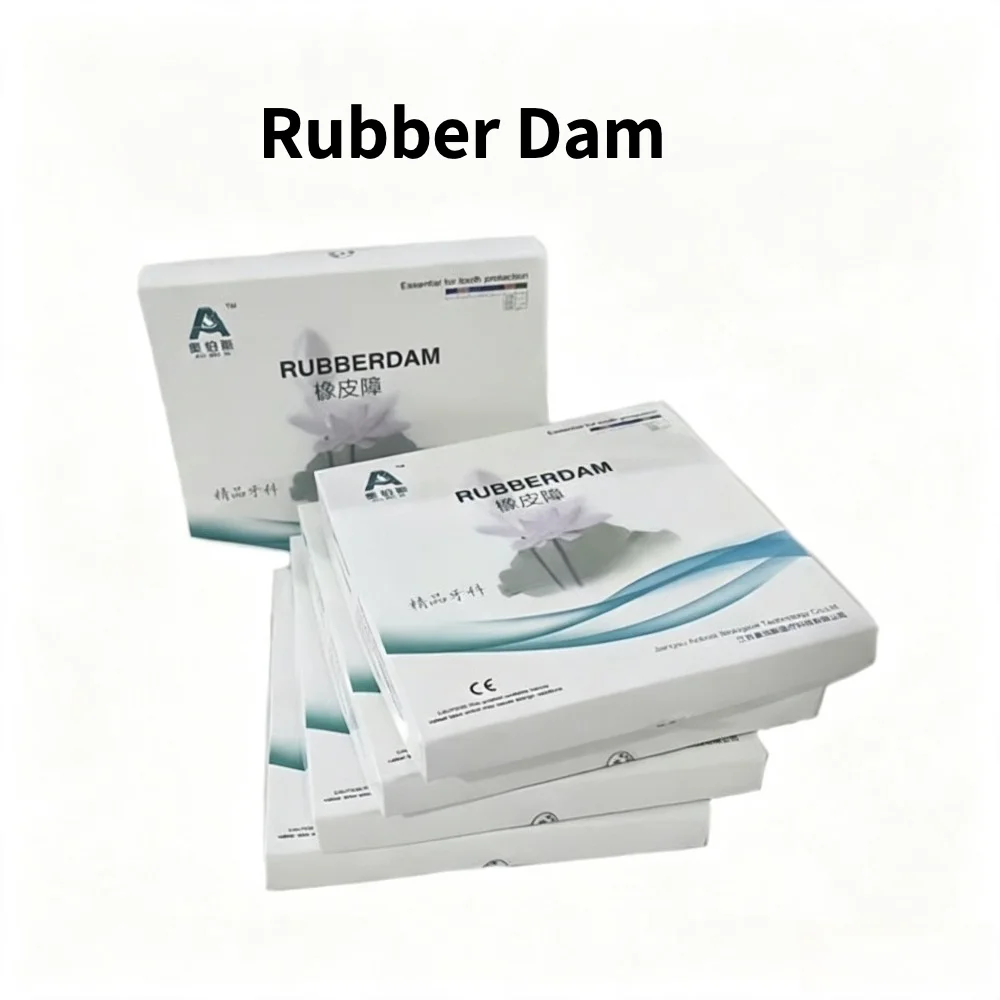 Anti-allergy Natural Rubber Dental Latex Dam 0.18mm 5/6 Inch Multi Color Non Sterile Dental Isolation Materials