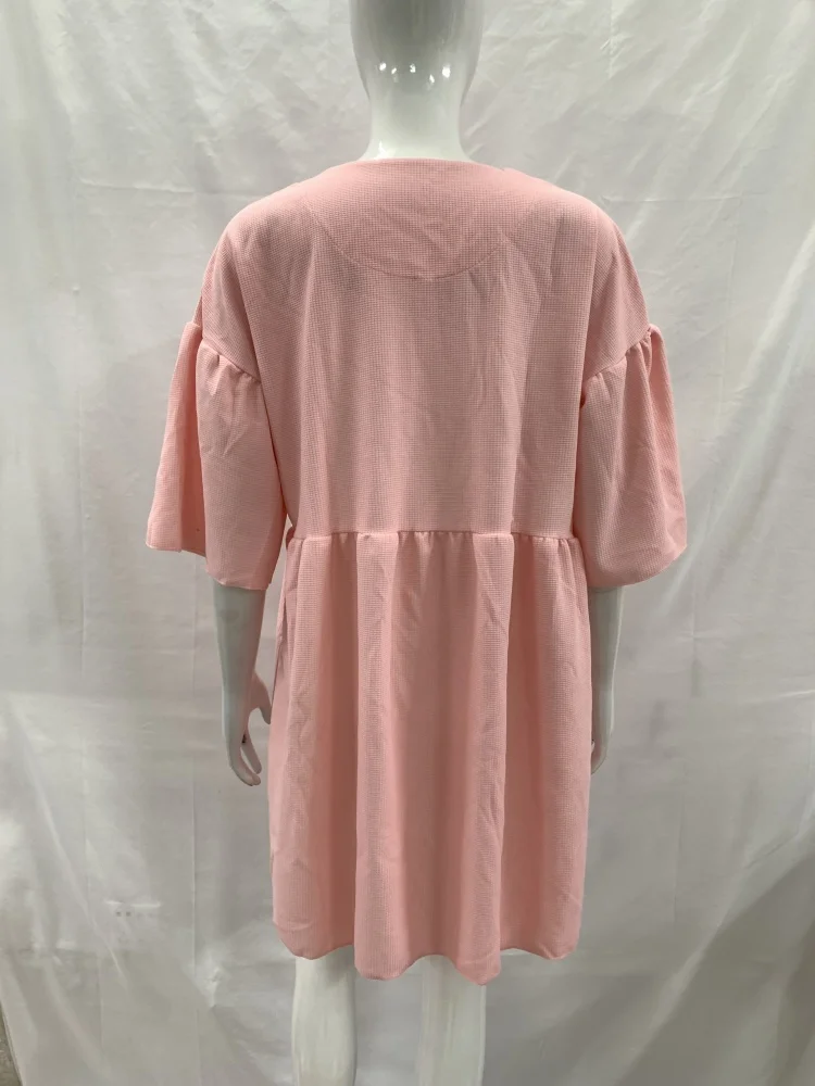 Frauen Casual Einfarbig Laterne Hülse Temperament Pendler Ein Stück Hemd Elegante Büro Täglichen Verschleiß