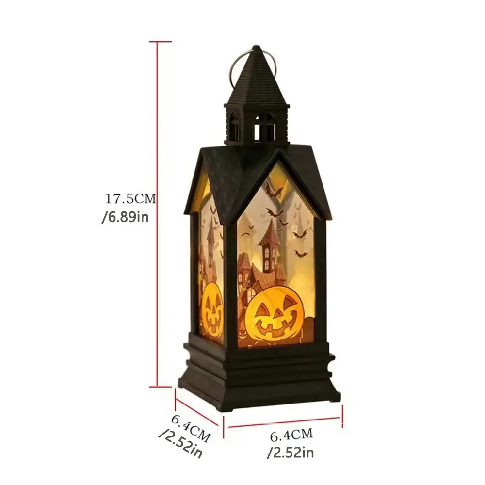 Linterna de viento colgante para Halloween, FAROL DE CALABAZA Retro, portátil, espantapájaros, utilería para Castillo