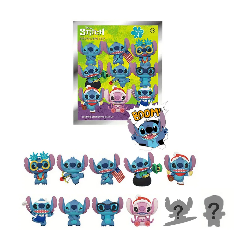 Clip per Borsa in PVC con Licenza Ufficiale Stitch, Regalo Disney, 1 Pezzo, Decorazione Collezione Personaggi Stitch