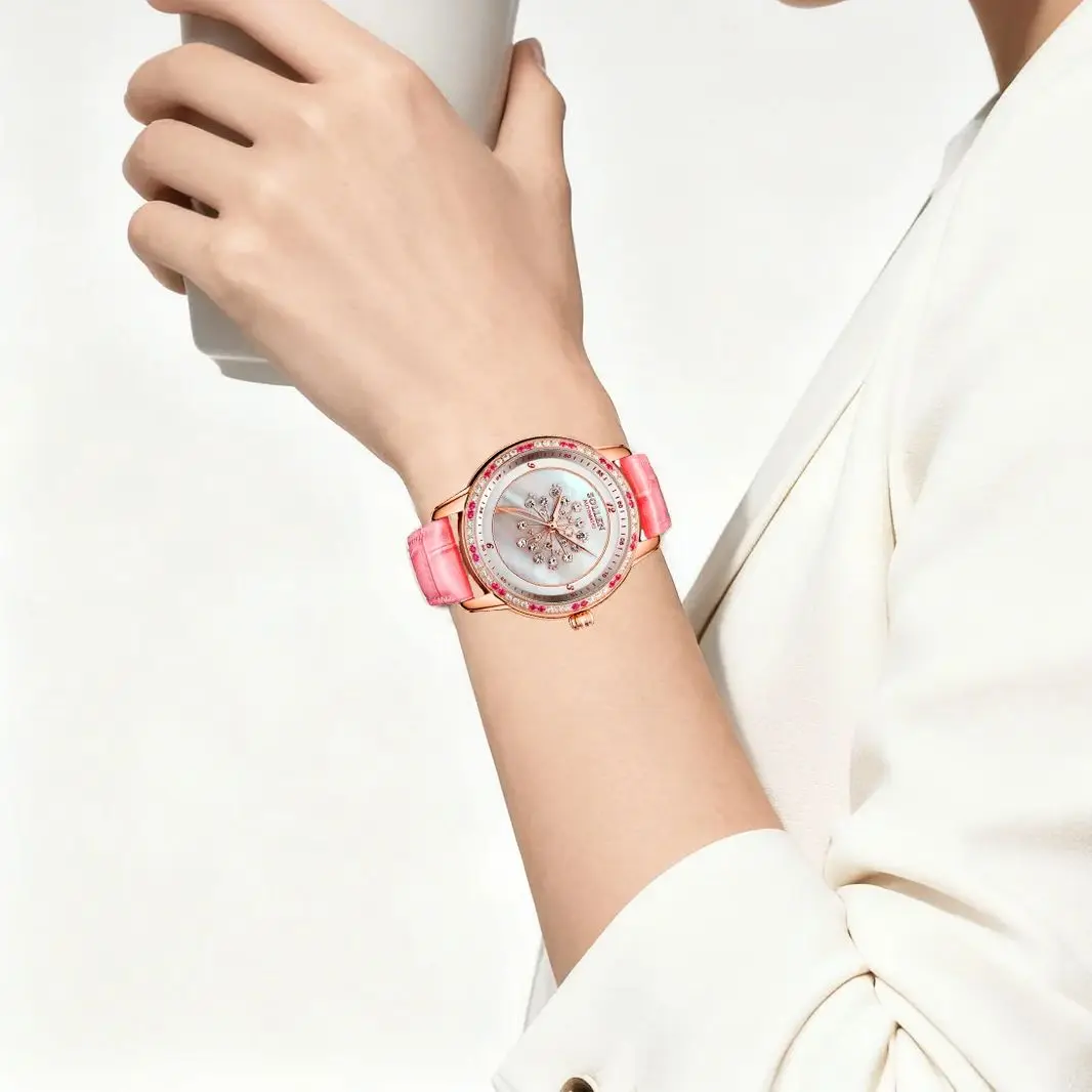 SOLLEN Women's Watch, a hair replacement dandelion fashion Japanese fully automatic mechanical women's watch