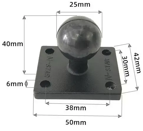 Support de Base de moto à rotule de 1 pouce, pour Garmin DSLR Gopro Xiaomi pour téléphone GPS, support Ram Garmin Zumo/TomTom