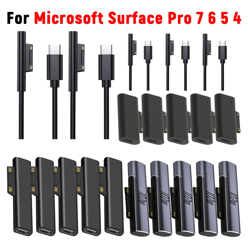 

USB Type C Power Supply PD Fast Charger Adapter Cable for Microsoft Surface Pro