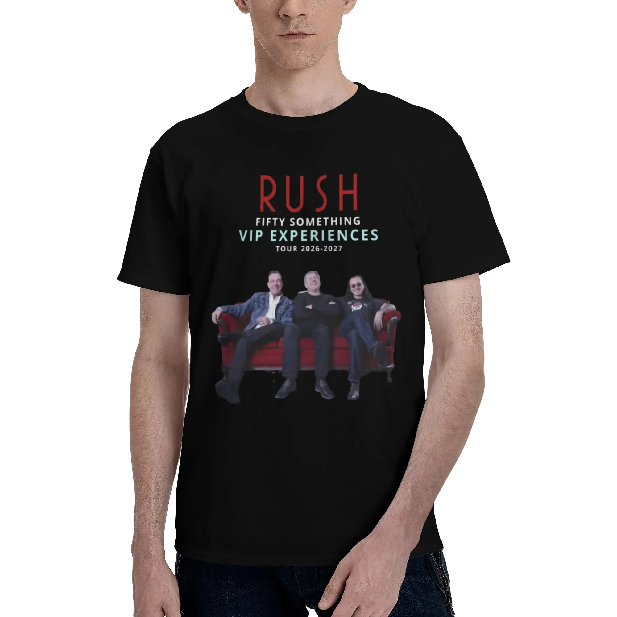 Rush Band Fifty Something Tour 2026 Tee Shirt for Men Women Printed T Shirts  100% Cotton Clothes
