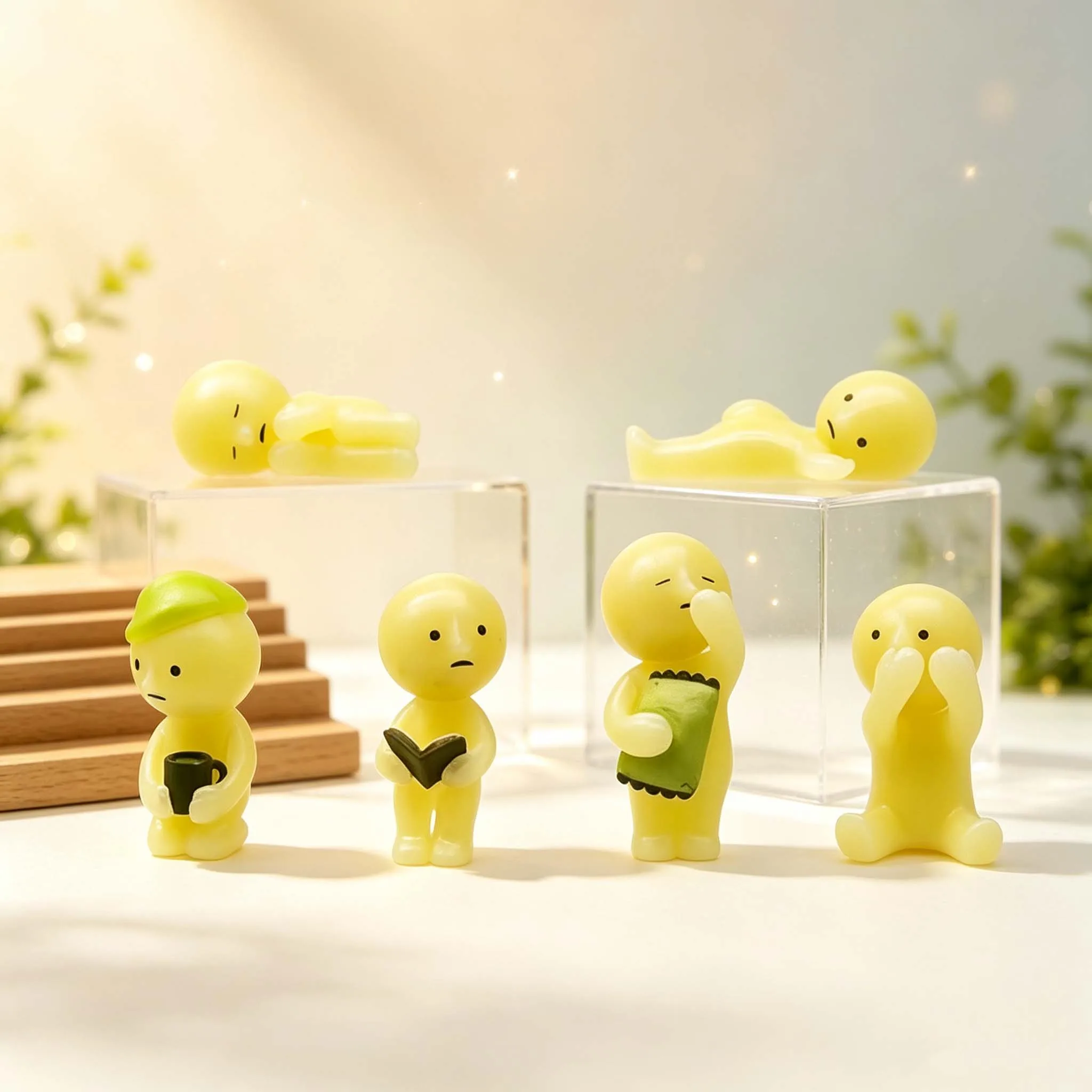 New model Surprise Gift blind box action figures Yoga series multiple doll green noctilucent mysterious decoration model for toy