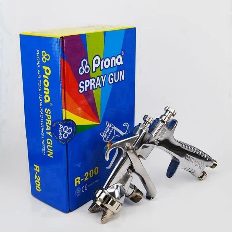 Taiwan PronaR200 Pressure Paint Spray Gun Pneumatic Air Sprayer For Paint Tank Pump Auto Body Work Furniture Manufacture Coating