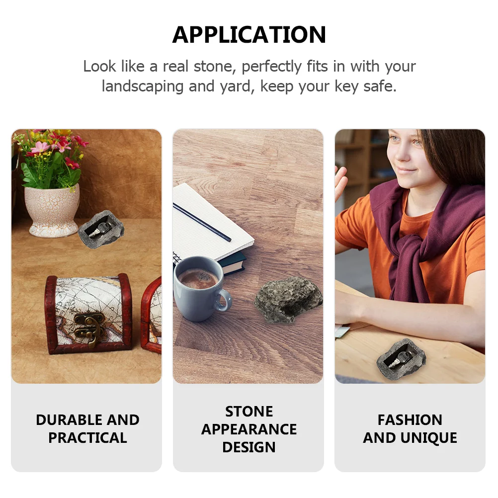 Key Bowl Storage Box Keychain Resin Desktop Decoration Artificial Imitation Stone Cash Hider