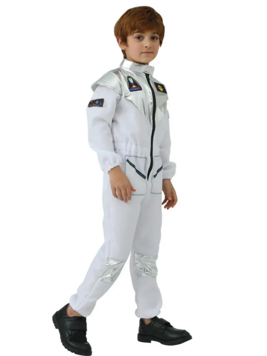 loween Children's Astronaut Space Suit Performance Costume Nursery Stage ow Par Play Dr up Outfit Polyester