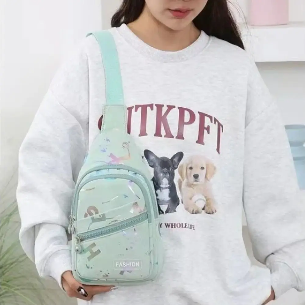 

Stamping Letters Multifunctional Chest Bags Lightweight Adjustable Running Sports Chest Bags Casual Waterproof