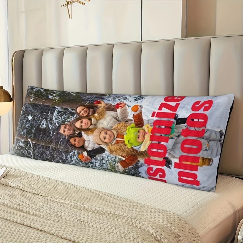 Upload Full Body Photo Custom Long Body Pillow Personalized Full Length Portrait Cushion Multi Sizes Soft Polyester Home Sofa Be