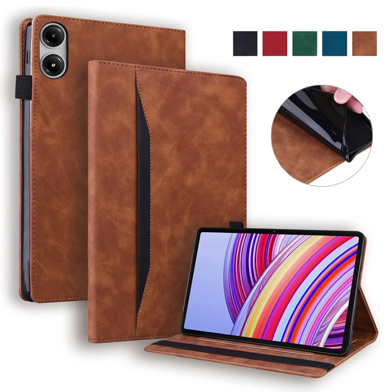 

New for Xiaomi Redmi Pad 2 Pro Case 12.1 Inch 2025 Case Fashion Wallet Stand PU Leather TPU Back Shockproof Protect Tablet Cover