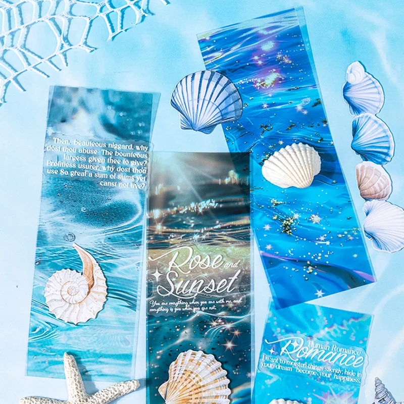 

Mr. Paper Ocean Series наклейки 100 листов/упаковка Immersive Watching Sea двойной материал ПЭТ пейзажные наклейки справочник DIY подарок