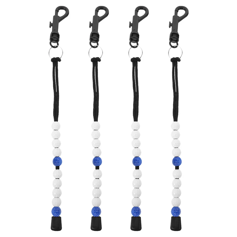

4Pcs Golf Score Keeper Beads Intuitive Design Portable Scoring Device Lightweight Comfortable Wearable Counter