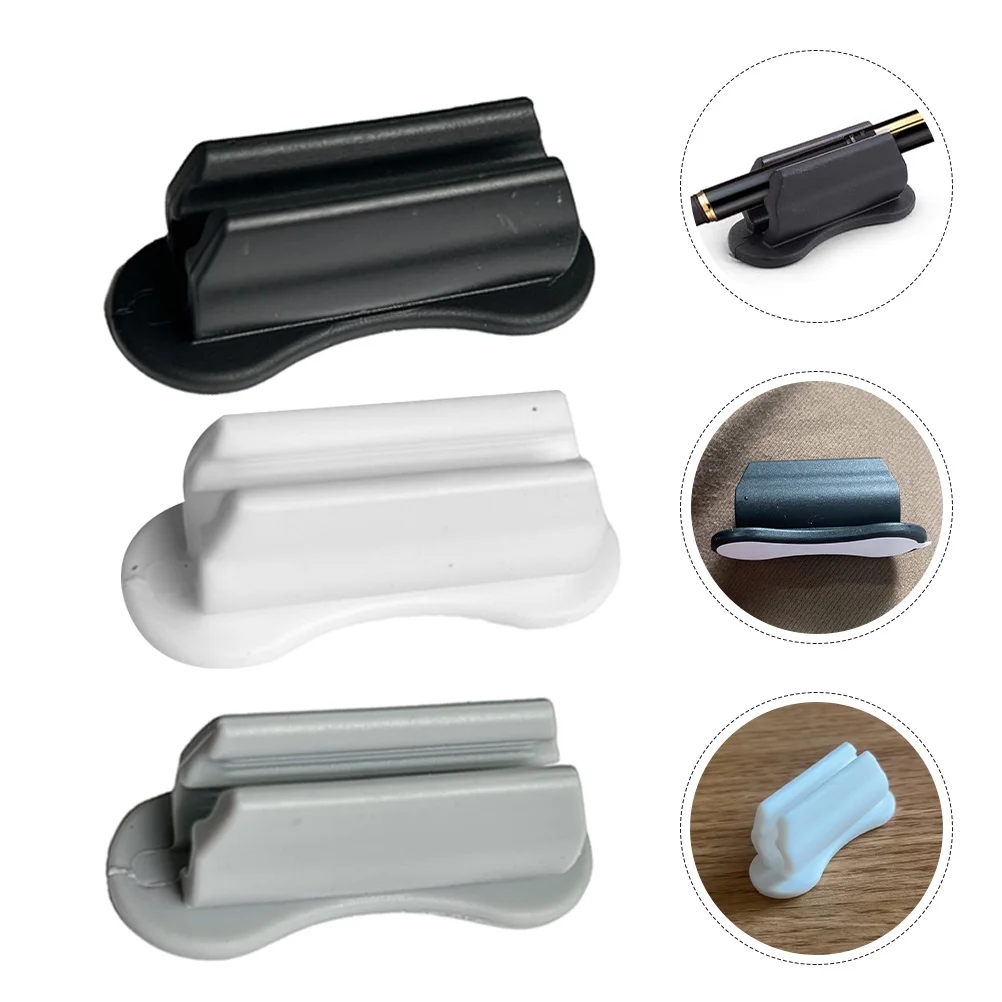 

6Pcs Silicone Pen Holder Adhesive Pencil Marker Clip for Desk Classroom Organizer Supplies Pen Holders Adhesive