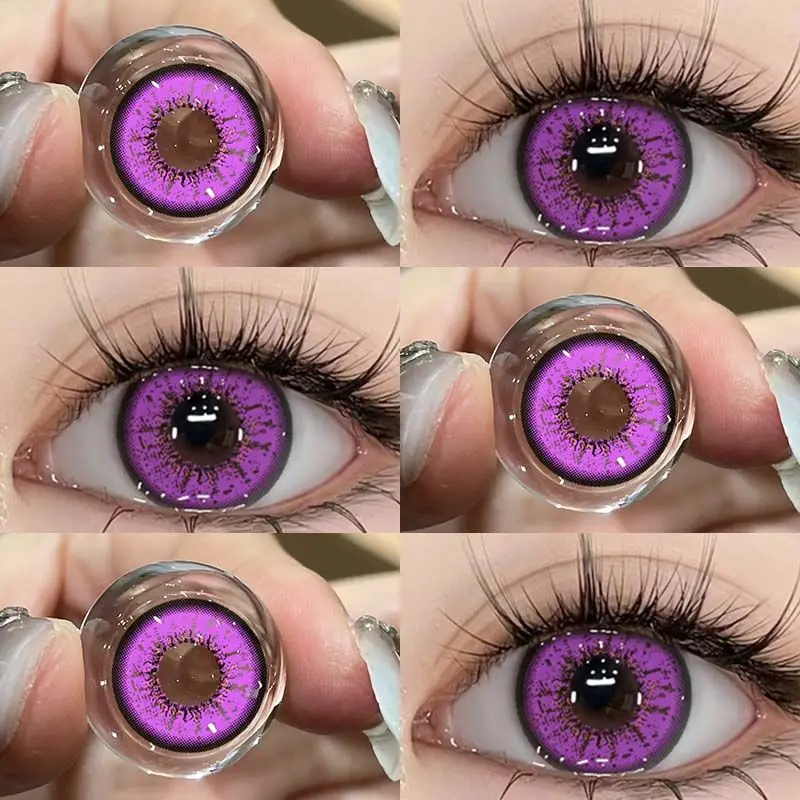 KSSEYE 2pcs Cosplay Anime Eyes Lenses for Eyes Yellow Brown Eye Lenses Halloween Colored Soft Beautiful Pupils New Fast Shipping