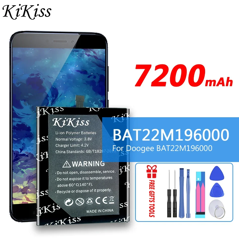 

Аккумулятор KiKiss 7200 мАч Для Doogee BAT22M196000 мобильный телефон