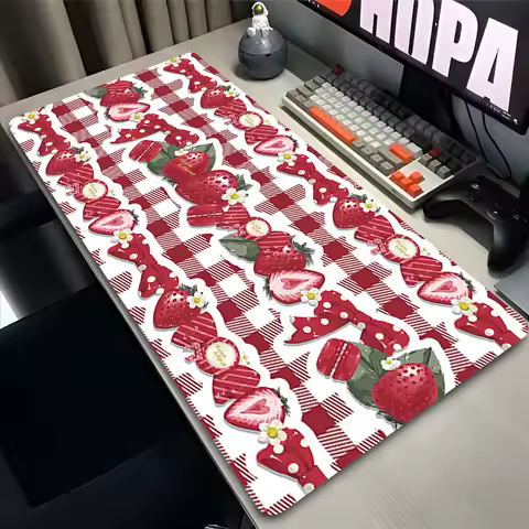 Mouse Pad PC Non Slip Rubber Mousepad Laptop Gamer Cabinet Keyboard Pad Office Computer Gaming Desk Mouse Mat Strawberry Pattern