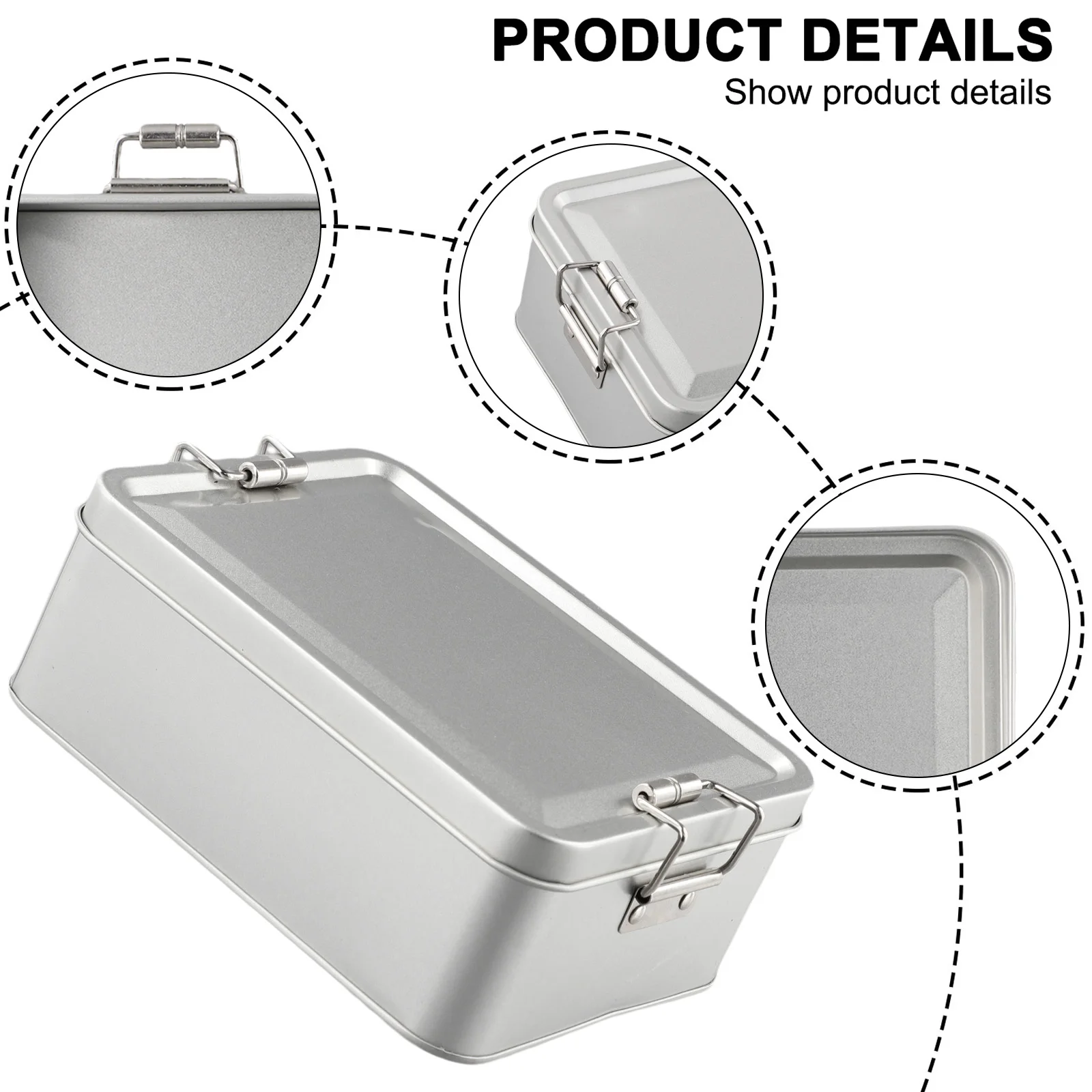 Cookie Container Metal Storage Tins Long lasting Use Secure Seal Exquisite Details Flexible Design L 18 5 10 8 6cm