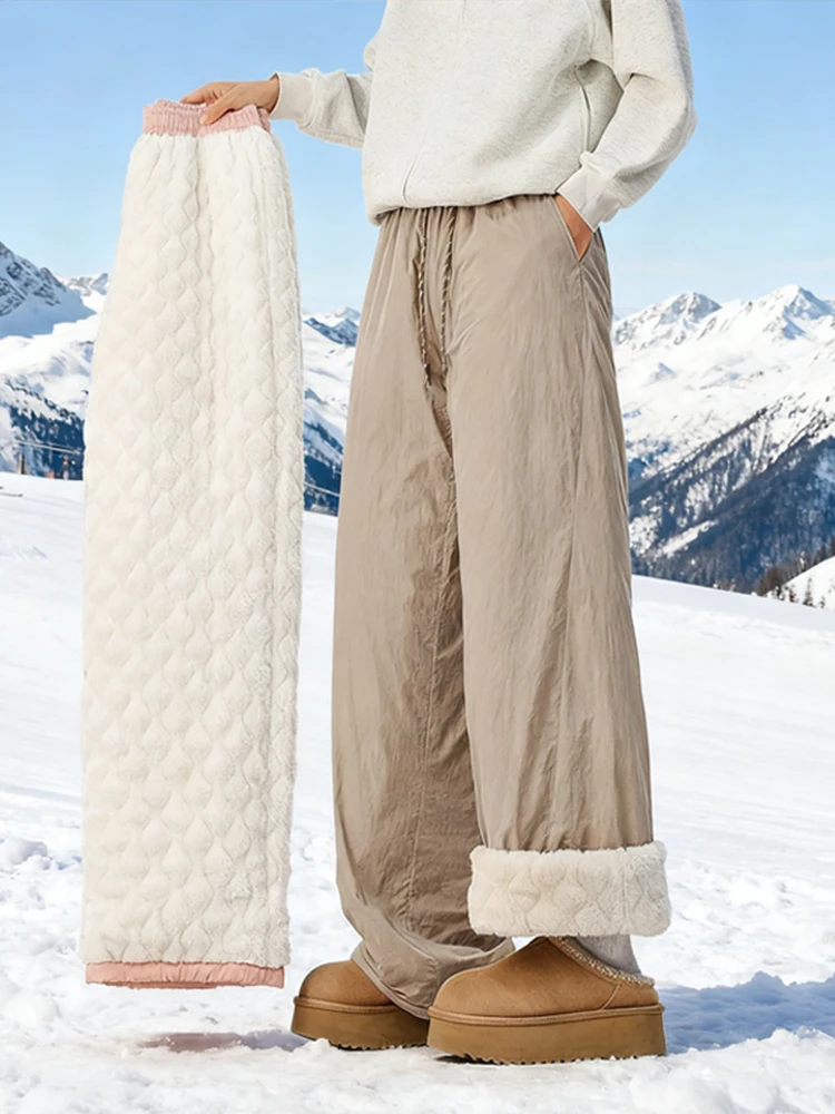 

Harbin Northeast-40 Deees Бархатные теплые хлопковые брюки для мужчин и женщин, лыжные ветрозащитные повседневные прямые брюки с подкладкой Fce