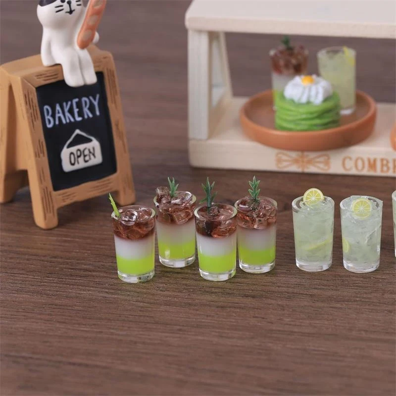 2 ชิ้น/ถุง Miniature ของเล่นเครื่องดื่มน้ําแข็ง Micro Landscape เครื่องประดับตุ๊กตาของเล่นอุปกรณ์เสริมบ้านตุ๊กตาตกแต่งห้องครัวเด็กของขวัญ