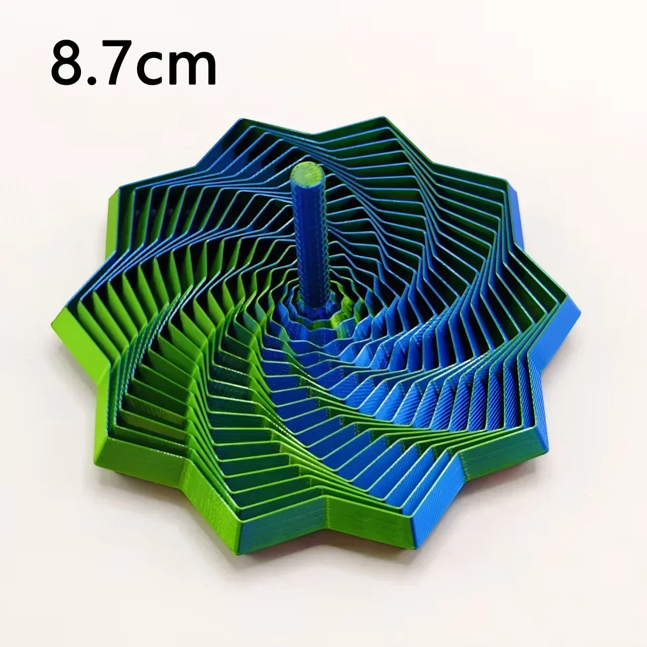 3D-Gedrucktes Erweitertes Sensorisches Fidget-Stern-Modell Visuelle Illusion Sechseckige Wirbelnde Spiral-Ornamente Stressabbau-Brettspiel-Spielzeug – Detail 7