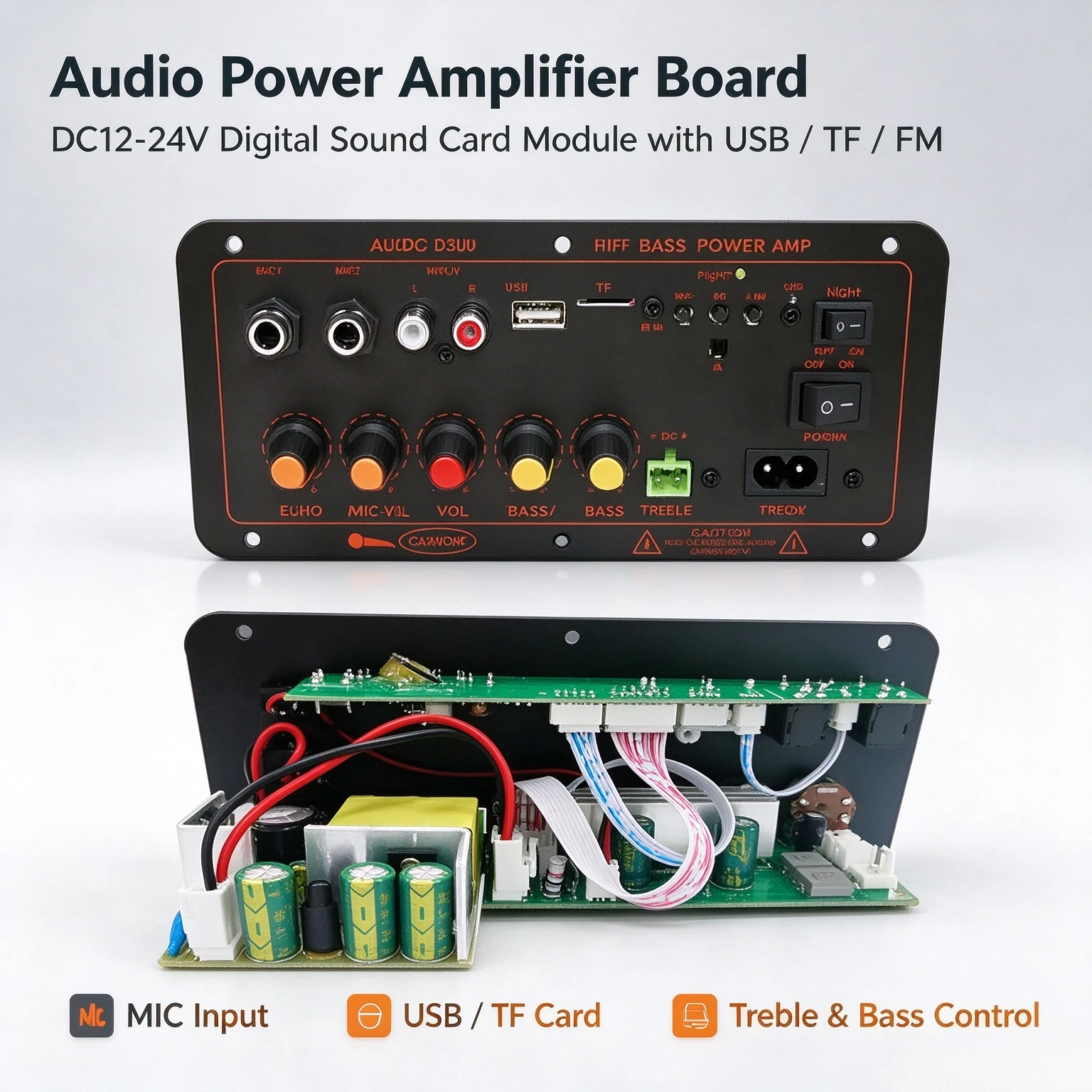 For 300W High Power Car Bluetooth Amplifier Board Home Audio Karaoke Outdoor Subwoofer Power Amp Module Direct From