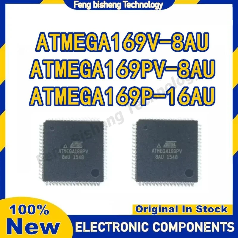 ATMEGA169PV-8AU ATMEGA169P-16AU ATMEGA169V-8AU ATMEGA169PV ATMEGA169P ATMEGA169V ATMEGA169 ATMEGA IC MCU Chip TQFP-64 in Stock
