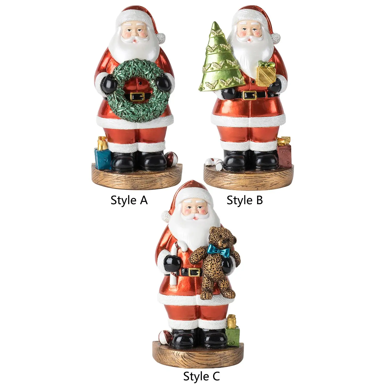 

Santa Claus Statue Collectible Xmas Gift Ornament Party Favor Decorative Sculpture for Bedroom Tabletop Living Room Office Desk