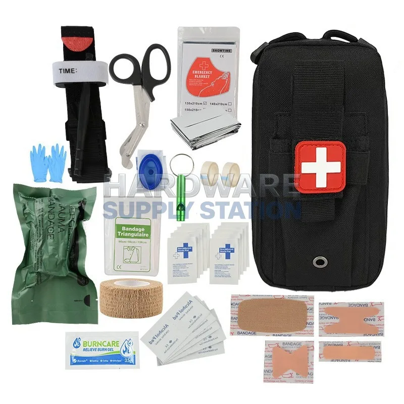 Botiquín de primeros auxilios táctico para exteriores, bolsa colgante portátil, suministros médicos de emergencia, accesorio de almacenamiento, riñonera, duradero