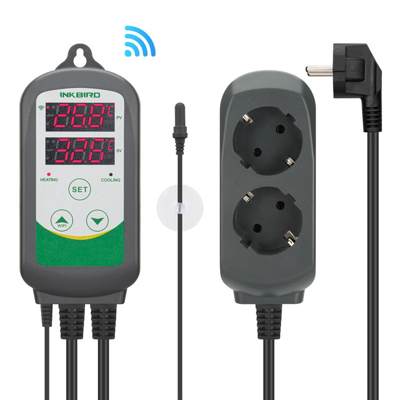 Imagem -04 - Controlador de Temperatura 220v Aquecimento e Arrefecimento Aquário Incubadora Home Inteligente Termostato Inkbird-itc308wifi