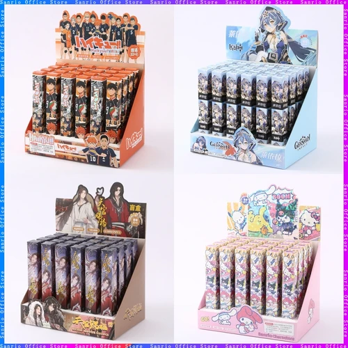 Imagen 1 del producto 24 Uds. Bolígrafos de Gel de dibujos animados Sanrio Family Princess Series personajes cómicos japoneses de papelería de alta calidad bolígrafos para estudiantes