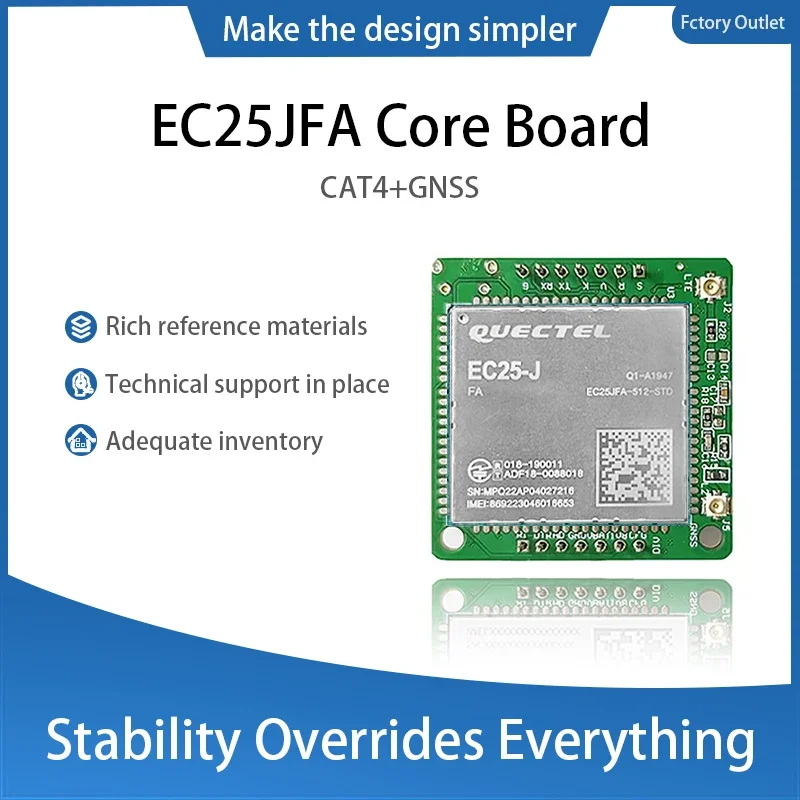 

Quectel EC25-J EC25JFA-512-STD CAT4 Module With Development Board Core board