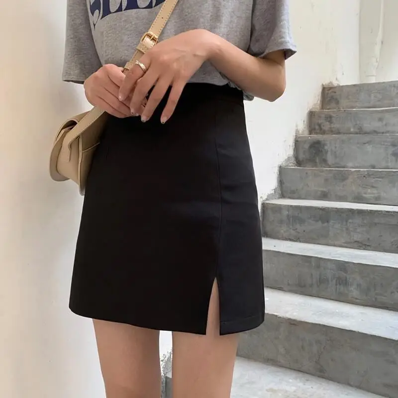 High Waist Elastic Black Suit Shorts Women's Casual Slimming A-Line Wide Leg Pants Spring Summer New Style Versatile Outerwear