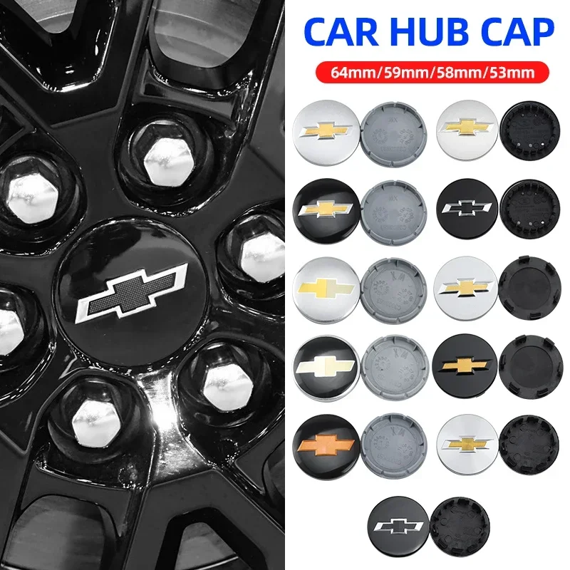 53 مللي متر 58 مللي متر 59 مللي متر 64 مللي متر سيارة عجلة مركز محور غطاء تغليف ملصق لشروليه كولورادو كروز سبارك كابتيفا ماليبو تراكس أفيو كامارو #1