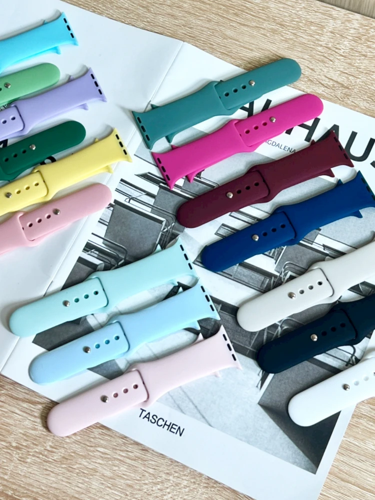 سيليكون الفرقة ل أبل حزام ساعة 44 مللي متر 45 مللي متر 40 مللي متر 41 مللي متر 42-38 مللي متر 45 مللي متر الرياضة سوار iwatch سلسلة 8 7 6 5 4 3 SE 9 الترا 2 49 مللي متر