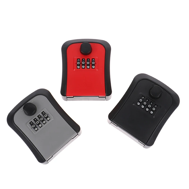 1pc Smart Code Password Key Lock Box Storage Key Wall Mounted Key Safe Box Waterproof Outdoor Keybox 4 Digits Passwords