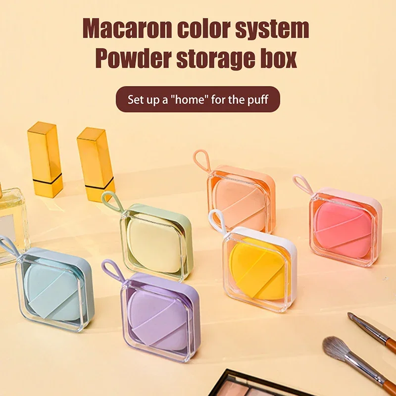 1 stuks draagbare lege doos multifunctionele poederdons opbergdoos met draagkoord transparant schoon beschikbaar voor zakenreizen