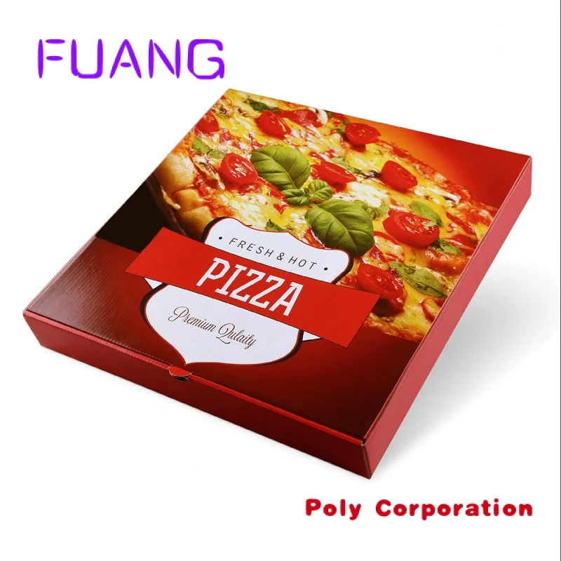 Custom  Custom printed 8 10 inch 12 14" 20" 22" 24" 28 30" 33 35" corrugated take away  burger packaging pizza boxes