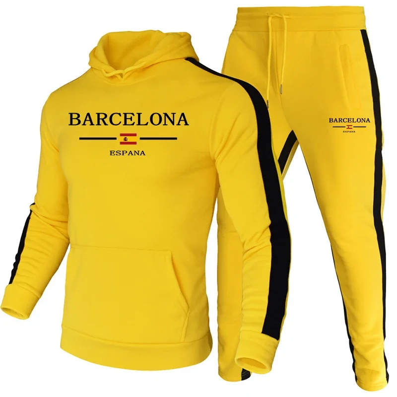 

Модный Лидер продаж, мужской спортивный костюм из двух предметов, осень-зима, повседневное качество, спортивная мужская толстовка с капюшоном на открытом воздухе, удобная простота для бега