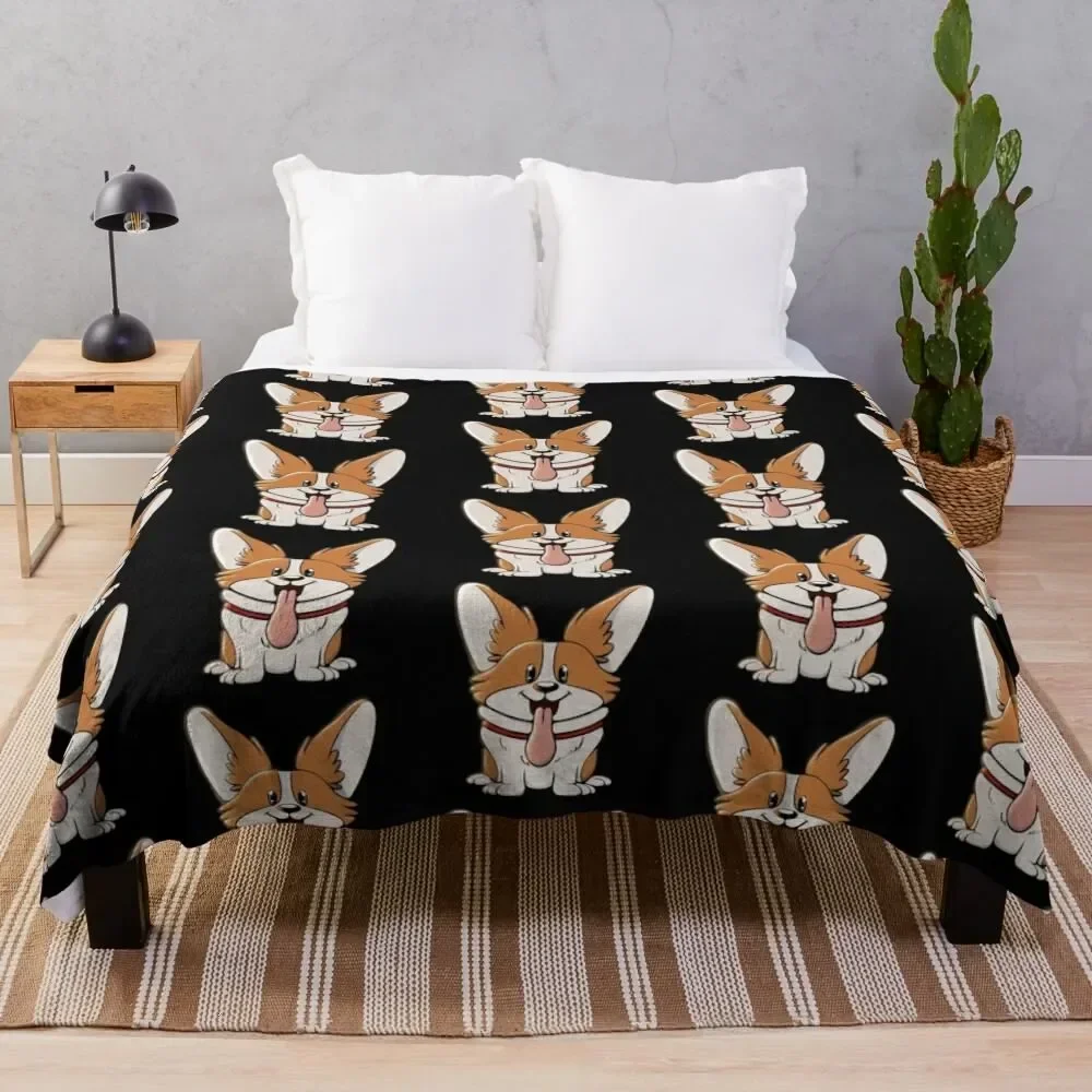 

Cute Corgi Throw Blanket Travel Hair blankets ands Blankets