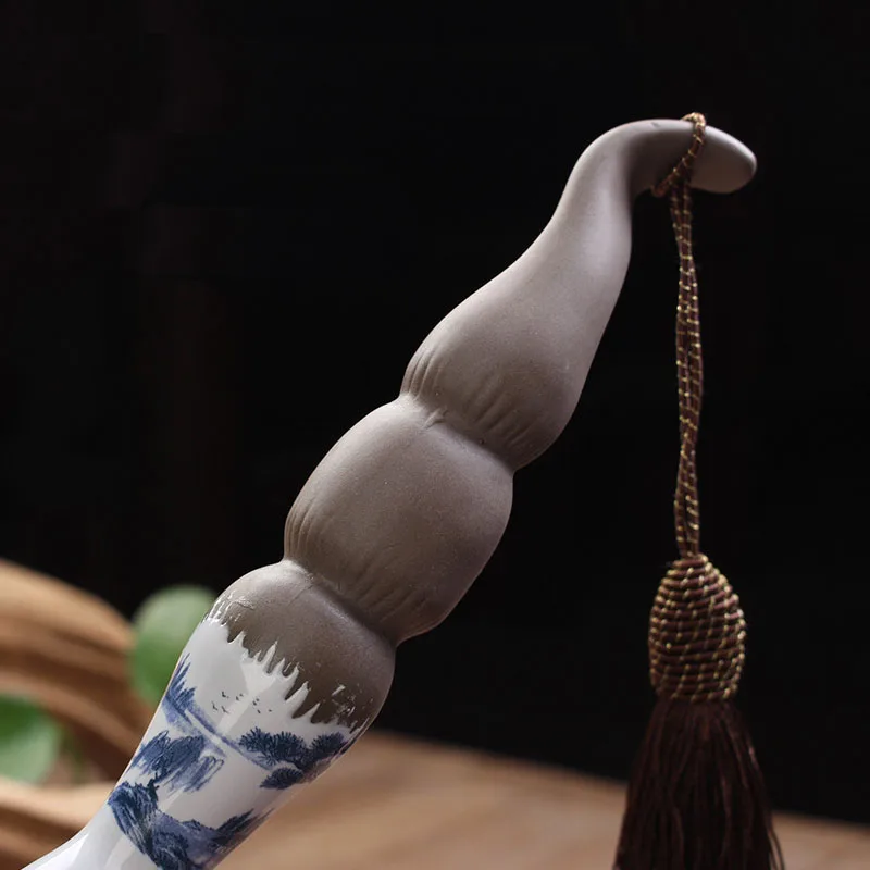 1pc Ceramics Tea Brush Tea Set Pot Lid Tea Ceremony Accessories Folk Crafts Kung Fu Tea Brush Random pattern