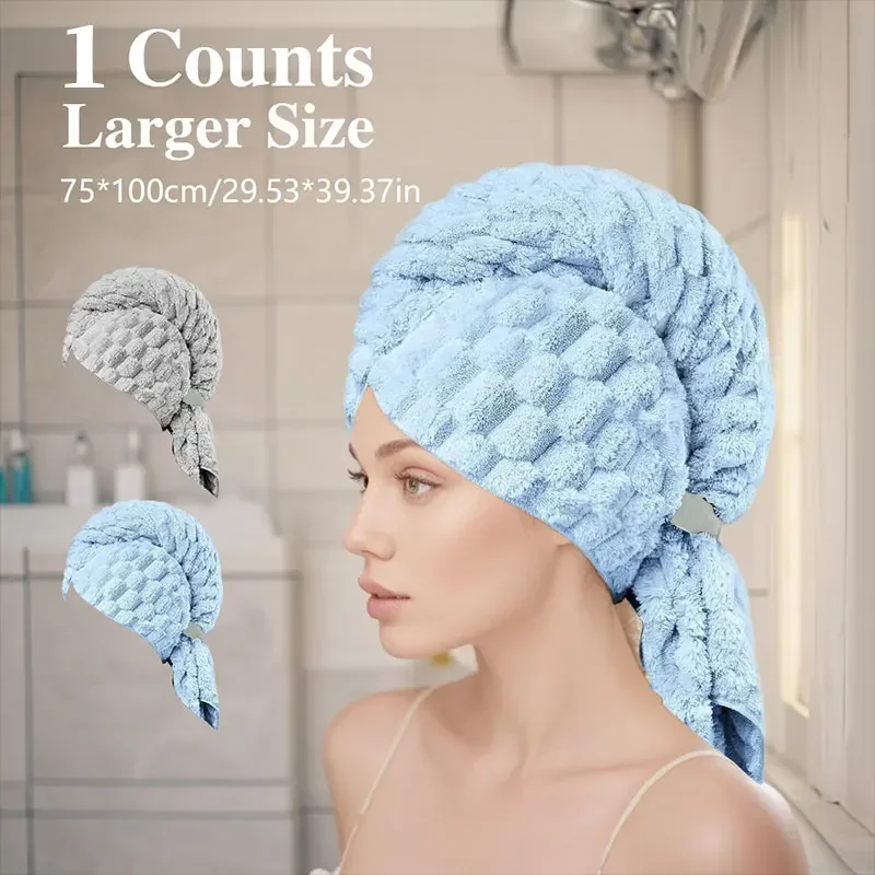 Golden Turtle Velvet Dry Hair Towel for Women, Super Absorbent & Lightweight, Time-Saving Hair Drying Wrap Ideal for Shower